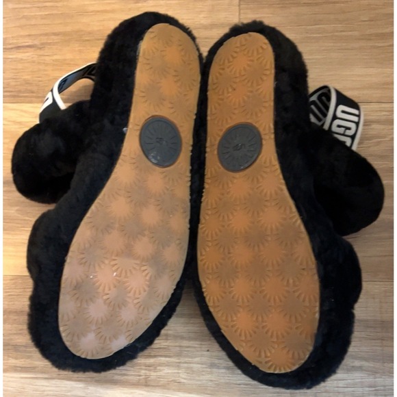 UGG Oh Yeah Fluffy slipper black size 8 - Picture 6 of 6